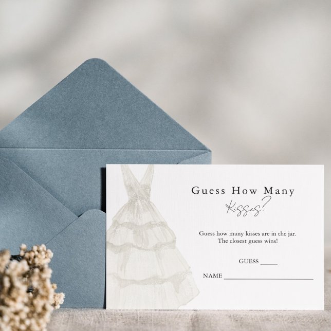 Enkla vita gissa hur många kyssar spelkort tilläggskort (Skapare uppladdad)