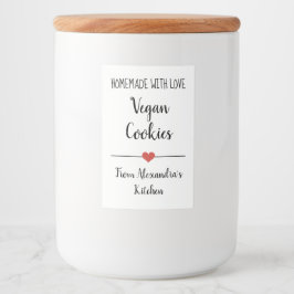 Enkla vita hemgjorda kakor mat etikett