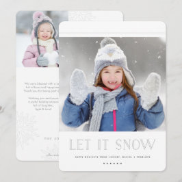 Enkla vita julkort | LÅT DET SNÖA Inbjudningar