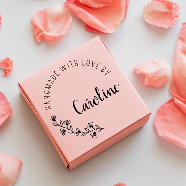 Enkla Wildblommor Handmade med kärlek Stämpel (Skapare uppladdad)