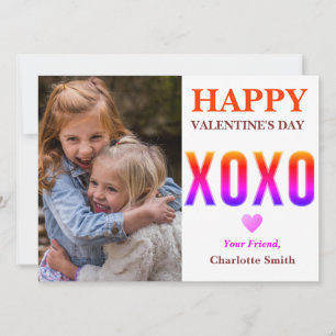 Enkla Xoxo Kärlek foto klassrum valentiner Julkort