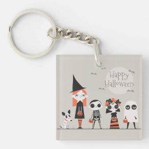 Enkla yet eleganta Halloween   Keychain