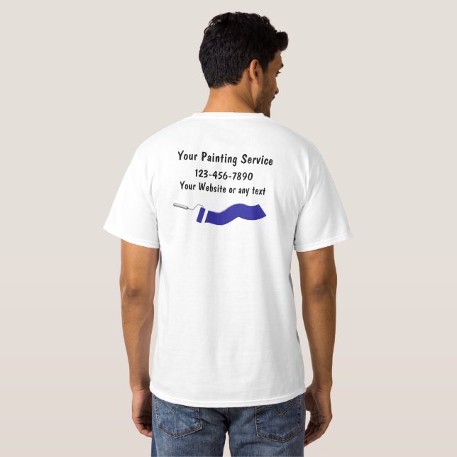 Enkla yrkesmässiga målarearbetsTshirts Tee Shirt (Hel baksida)