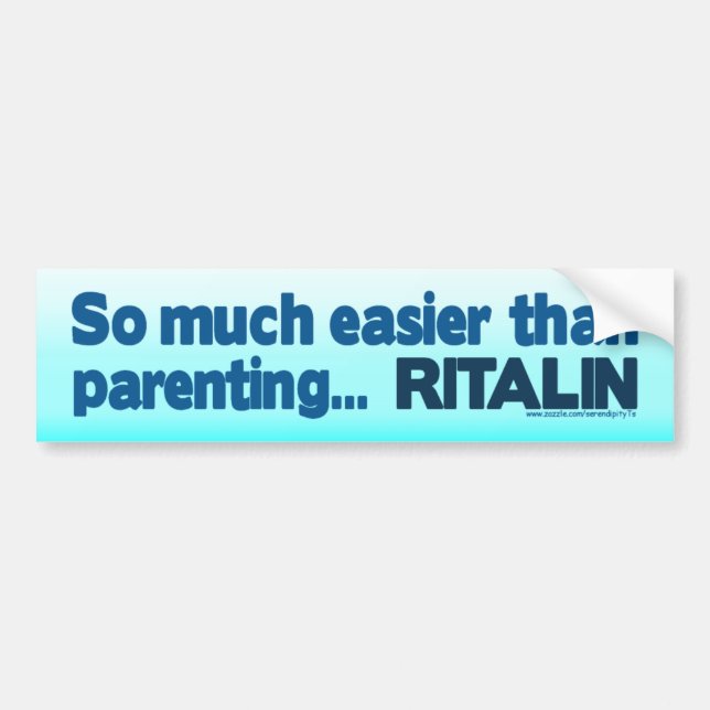 Enklare än förälder... RITALIN Bildekal (Framsidan)