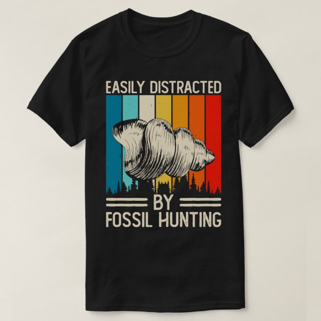 Enklare distraherad av Fossil Hunting T shirt for  (Design framsida)