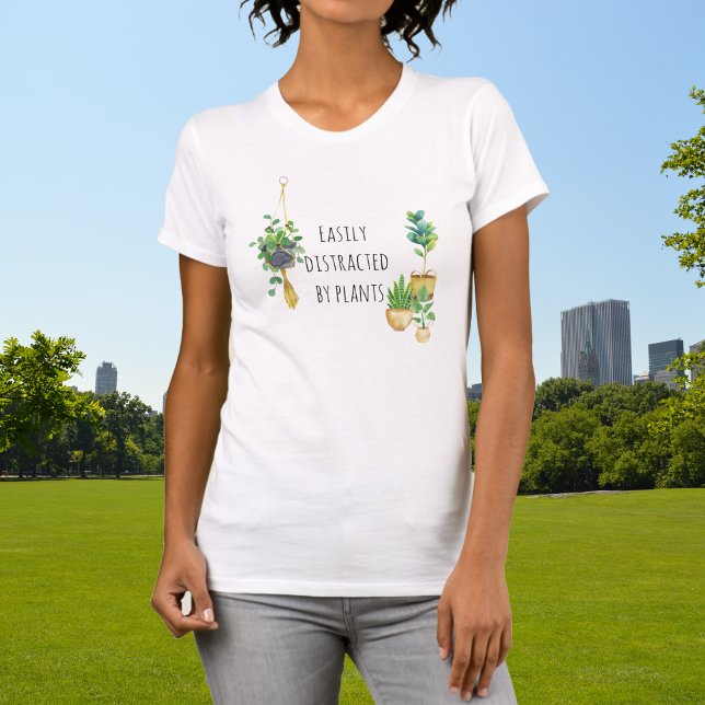 Enklare uppdelad av växter Boho Watercolor Plants T Shirt (Skapare uppladdad)