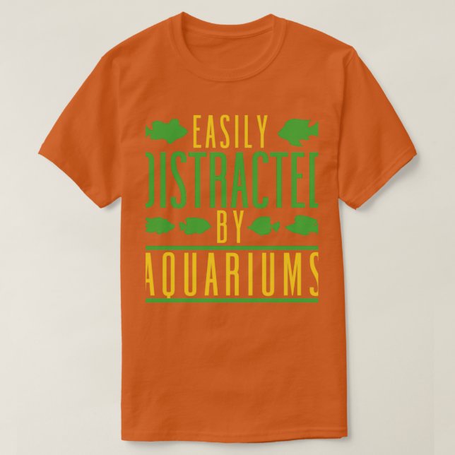 Enklare utspridd av akvarier som håller kvar akvar t shirt (Design framsida)