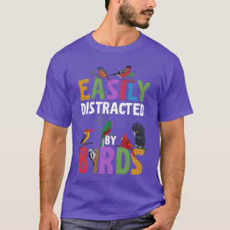 Enklare utspridd av Birds Bird Älskare kompis vint T Shirt