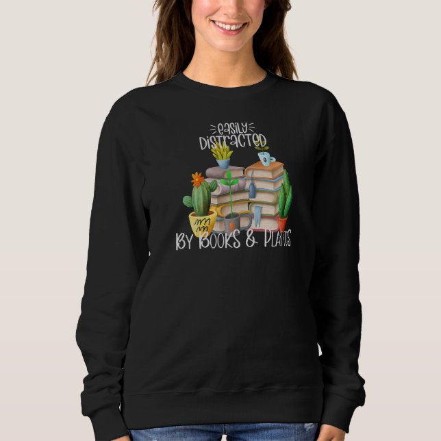 Enklare utspridd av Bokar och växter T Shirt (Framsida)