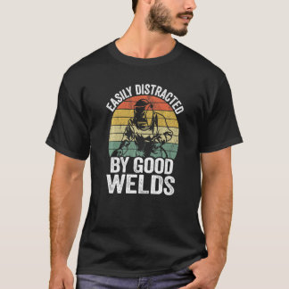 Enklare utspridd av Bra Welds Metall Worker Vinta T Shirt