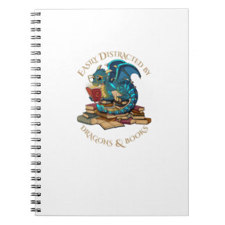 Enklare utspridd av drakar och Bokar gåva Nerd d Anteckningsbok