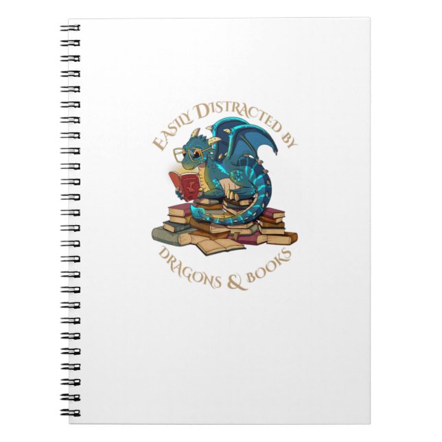 Enklare utspridd av drakar och Bokar gåva Nerd d Anteckningsbok (Framsidan)
