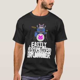 Enklare utspridd av Drum S Drummer Cat Tees Music T Shirt