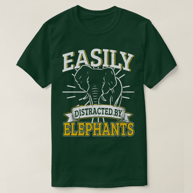 Enklare utspridd av elefanter t shirt (Design framsida)