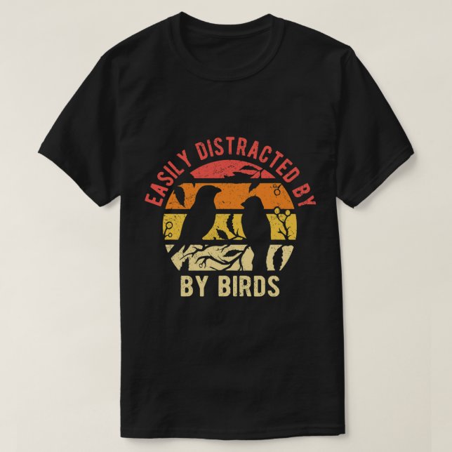 Enklare utspridd av fåglar t shirt (Design framsida)