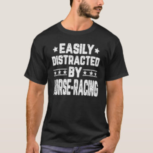 Enklare utspridd av Horse Tävla Racer T Shirt