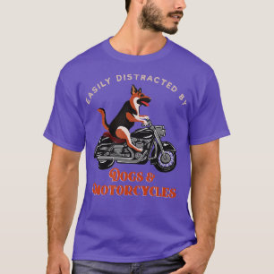 Enklare utspridd av Hundar motorcykel T Shirt