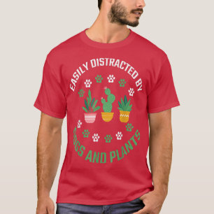 Enklare utspridd av Hundar och Plants Puppy Hund L T Shirt