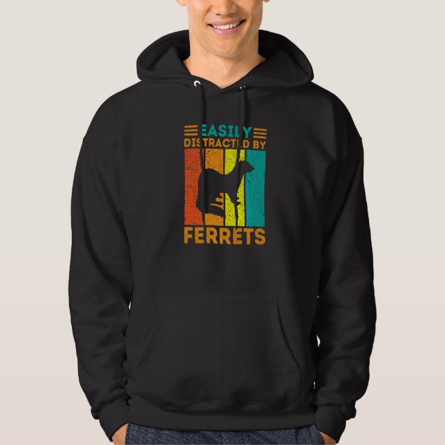 Enklare utspridd av illrar, iller, malet djur hoodie (Framsida)