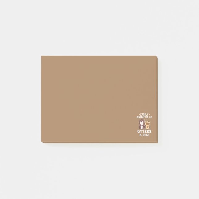 Enklare utspridd av otters och Hundar Lustigt cute Post-it Block (Framsida)