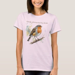 Enklare utspridd av Roligt av fåglar T Shirt