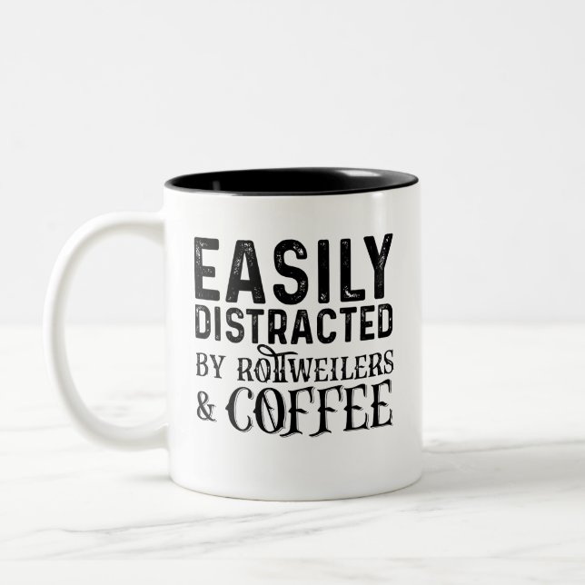 Enklare utspridd av roterugnar och kaffe Två-Tonad mugg (Vänster)