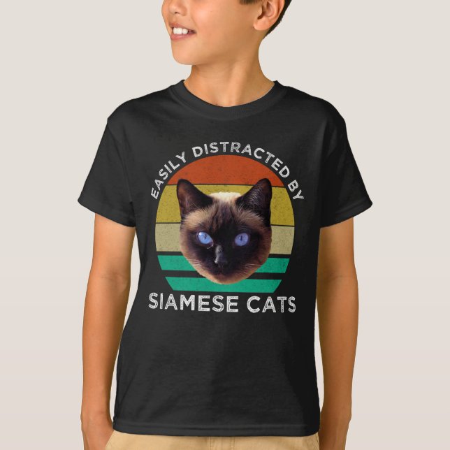 Enklare utspridd av siamesiska katter t shirt (Framsida)