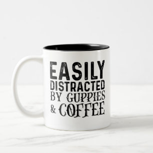 Enklare utspridd av tackor och kaffe Två-Tonad mugg