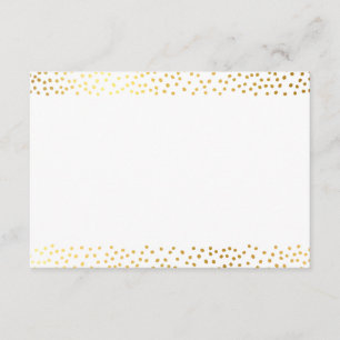 ENKLOSURE CARD chic rustic guld mini konetti Tilläggskort