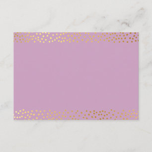 ENKLOSURE CARD rustic guld mini konetti lila Tilläggskort