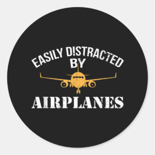 Enklt utspridd av flygplan runt klistermärke