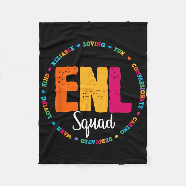 Enl Squad Teacher English New Language Squad Team  Fleecefilt (Framsidan)