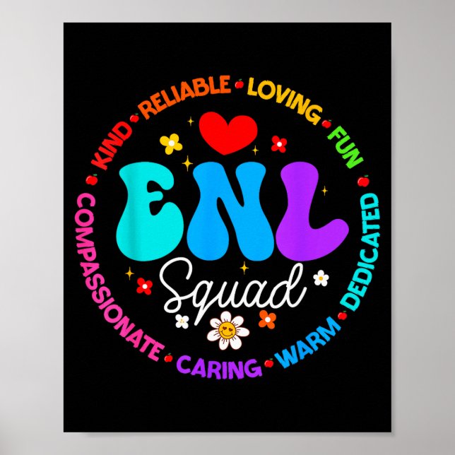 Enl Squad Teacher Squad English New Language Crew  Poster (Framsidan)