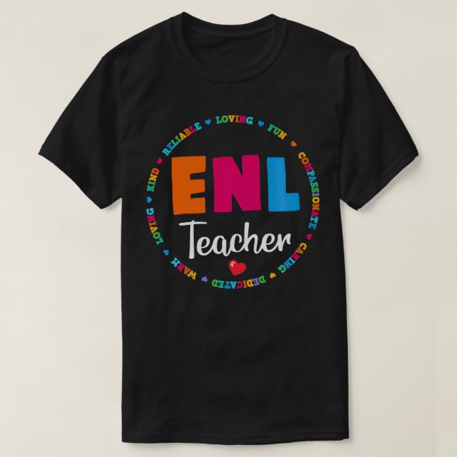 ENL Teacher Squad English New Language Squad Crew T Shirt (Design framsida)