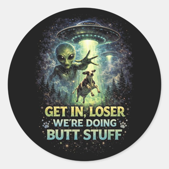 Enlevansnatt Runt Klistermärke (Framsida)