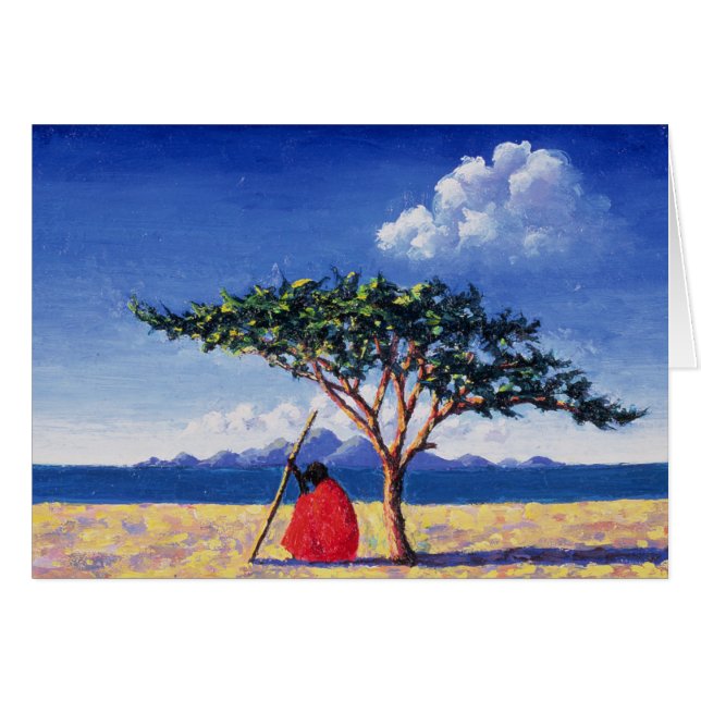 Enligt Acacia Träd 1991 Hälsningskort (Framsidan Horizontal)