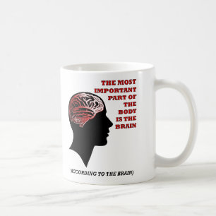 Enligt Brain Funny Mug Kaffemugg