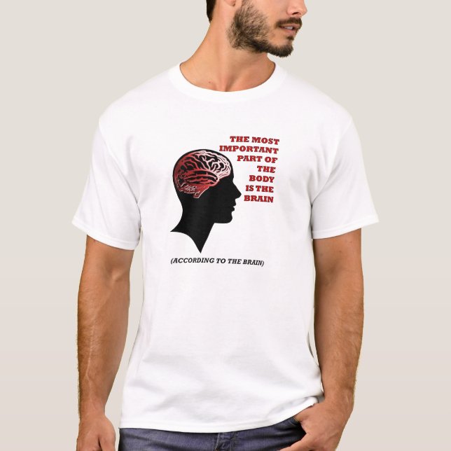 Enligt Brain Funny Tshirt Tee Shirt (Framsida)