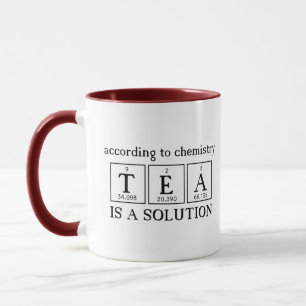 Enligt kemi är Tea en lösningsvetenskap Mugg