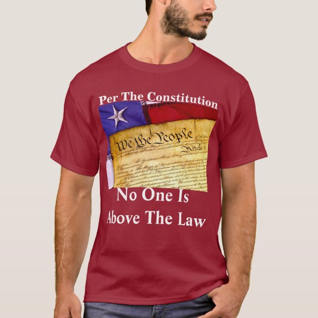 "Enligt konstitutionen är det ingen som står över  T Shirt (Framsida)