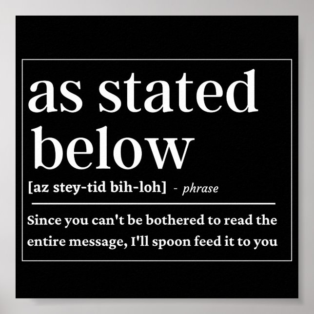 Enligt nedanstående lustiga definition poster (Framsidan)