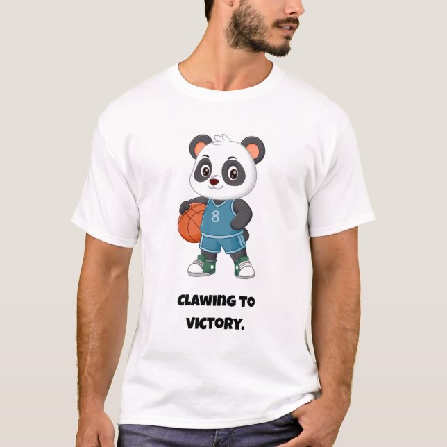 Enligt segerfunny Cat-Basketball T Shirt (Framsida)
