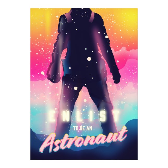 Enlist att vara astronaut fototryck (Framsidan)