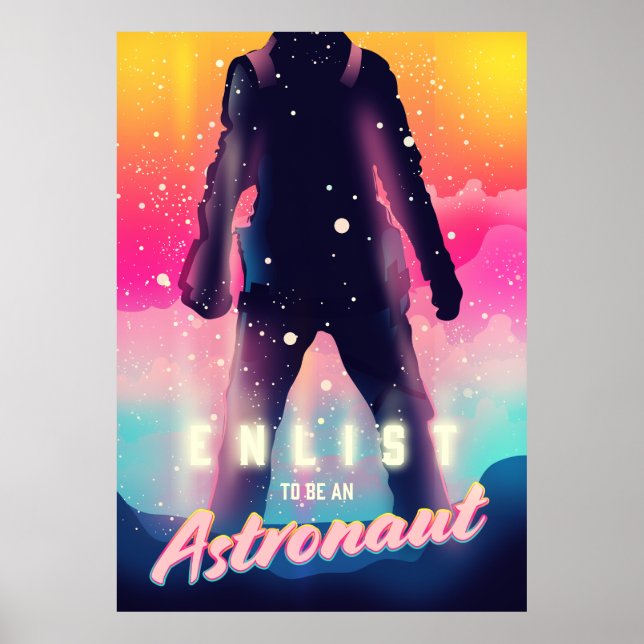 Enlist att vara astronaut poster (Framsidan)