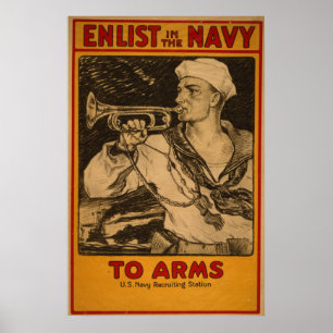 Enlist i marinen poster