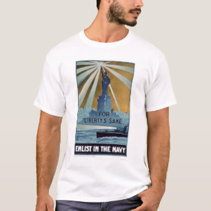 Enlist i marinen (US02181A) för frihet Sake T Shirt