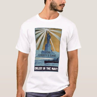 Enlist i marinen (US02181A) för frihet Sake T Shirt