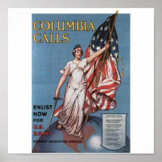 "Enlist Now for USA Army" circa 1916 Poster