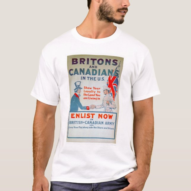 Enlist nu britter och kanadensare (US02108) Tee (Framsida)