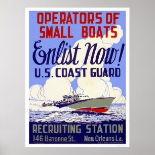 Enlist nu! U.S., kustbevakning - WPA Poster